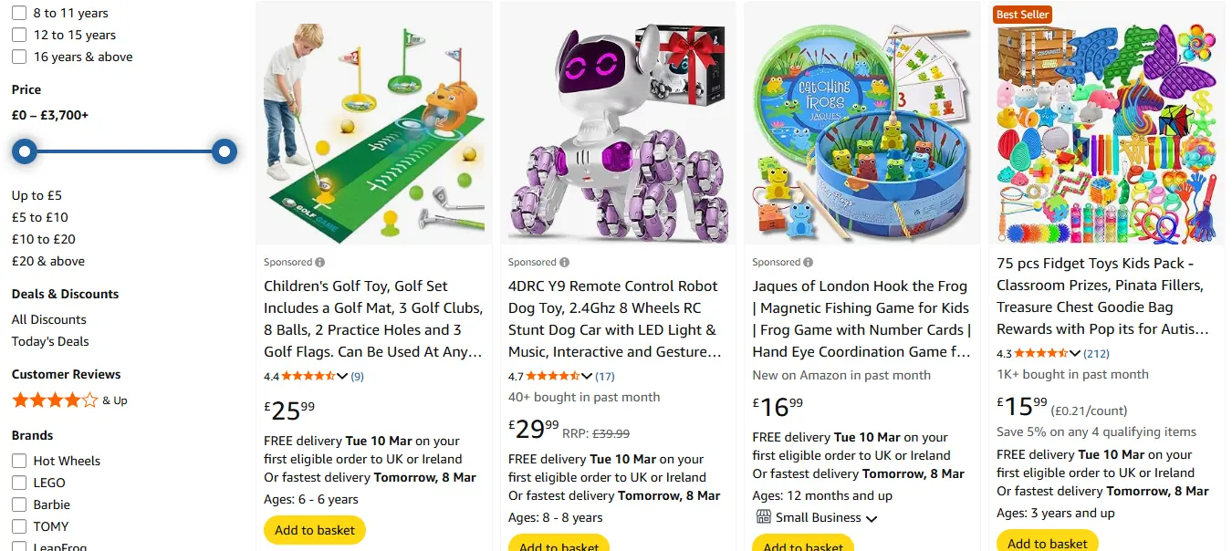 Amazon ads bolton